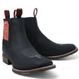 Botines Charros Quincy Punta Cuadrada con Suela de Hule Color Negro Q82BU2705 - Quincy Boots