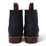 Botines Charros Quincy Punta Cuadrada con Suela de Hule Color Negro Q82BU2705 - Quincy Boots