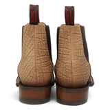 Botines Charros Quincy Punta Cuadrada Elefante Imaticion con Suela de Hule - Miel - Quincy Boots