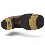 Botines Charros Quincy Punta Cuadrada Elefante Imaticion con Suela de Hule - Miel - Quincy Boots