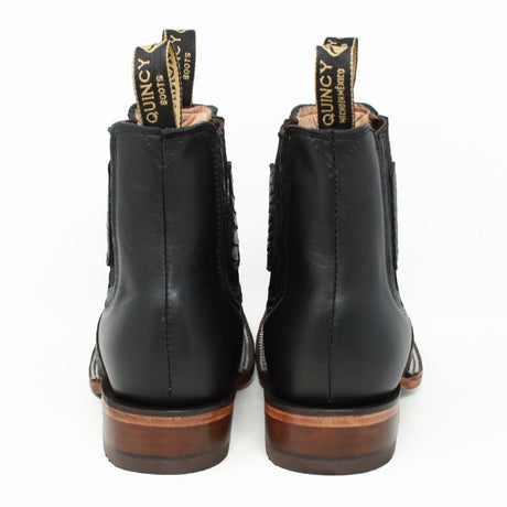 Botines Charros Quincy Punta Cuadrada Piton Imaticion Color Negro - Quincy Boots