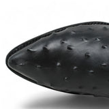 Botines de Avestruz Grabado Horma Puntal Negro - Rodeo Imports