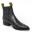 Botines de Avestruz Grabado Horma Puntal Negro - Rodeo Imports
