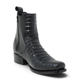 Botines de Caiman Grabado Punta Dubai Cuadrada con Zipper - La Carreta - La Carreta