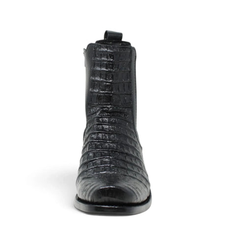 Botines de Caiman Grabado Punta Dubai Cuadrada con Zipper - La Carreta - La Carreta