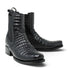 Botines de Caiman Grabado Punta Dubai Cuadrada con Zipper - La Carreta - La Carreta