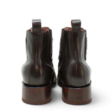 Botines de Cocodrilo Grabado Nuca con Punta Cuadrada Color Chocolate Q82B8294 - Quincy Boots