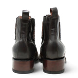 Botines de Cocodrilo Grabado Panza con Punta Cuadrada Color Miel Q82B8251 - Quincy Boots
