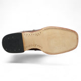 Botines de Cuero Cincelado Punta Cuadrada Color Cafe Hombre - Tanner Mark Boots - Tanner Mark Boots