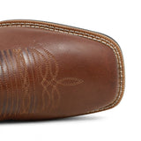 Botines de Cuero Punta Cuadrada Color Cafe Hombre - Tanner Mark Boots - Tanner Mark Boots