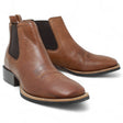 Botines de Cuero Punta Cuadrada Color Cafe Hombre - Tanner Mark Boots - Tanner Mark Boots