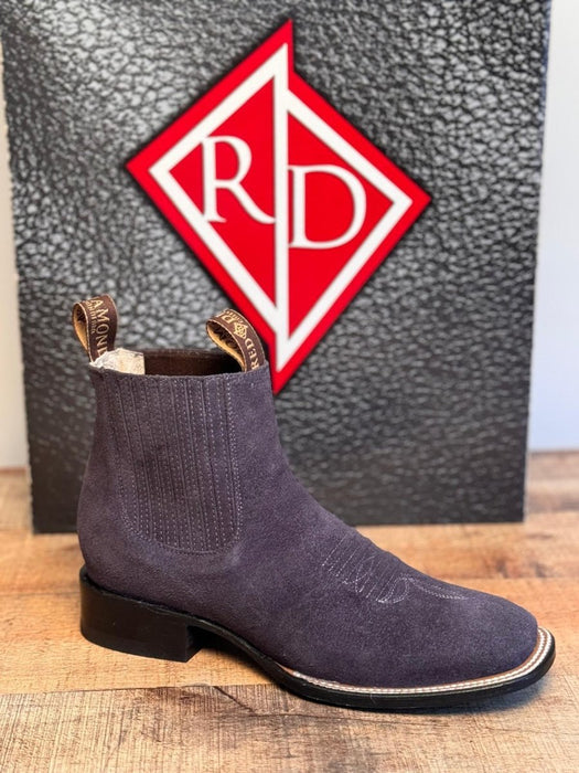 Botines de Gamuza Original Punta Cuadrada Color Gris - Red Diamond Boots