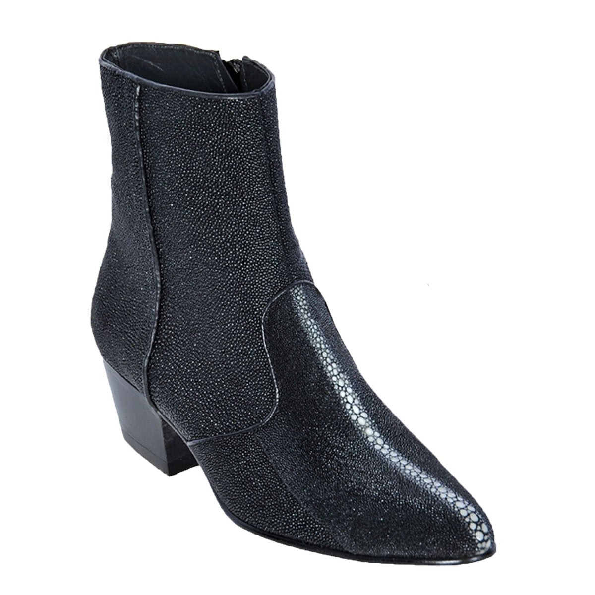 Botines de Mantarraya Original Horma Puntal con Zipper Color Negro - Los Altos Boots - Los Altos Boots