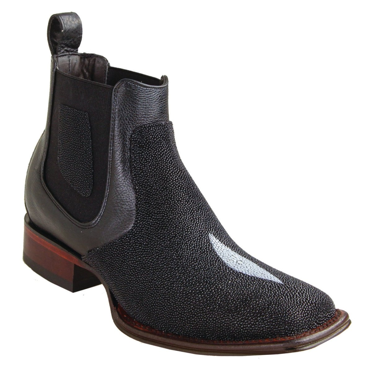 Botas De Raya Botines de Mantarraya Original Perla Sencilla Punta Cuadrada Ancha Col