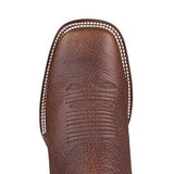 Wester Genuine Rage Leather ANkle Boots Walnut Color - Los Altos Boots - Toe View 