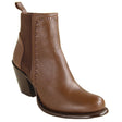 Botines de Piel Original Punta Oval Para Dama Color Cafe - Los Altos Boots - Los Altos Boots