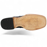 Botines Hombre de Cuero Grabado Caiman Panza Punta Cuadrada Color Brown - Tanner Mark Boots - Tanner Mark Boots