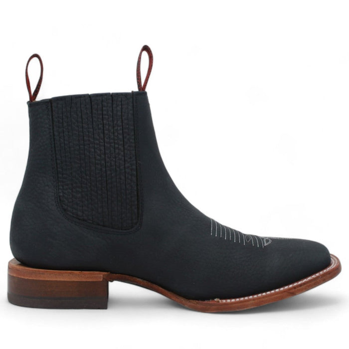 Botines Punta Cuadrada Color Negro - Quincy Boots