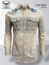 Camisa de Vaquera Estampada Lamasini Jeans LAM - 2035 - Lamasini