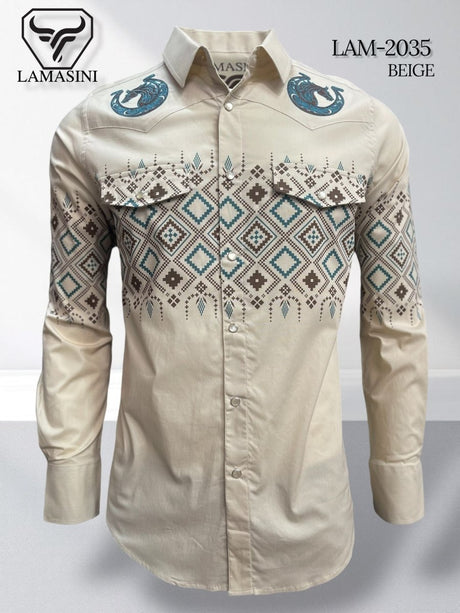 Camisa de Vaquera Estampada Lamasini Jeans LAM - 2035 - Lamasini
