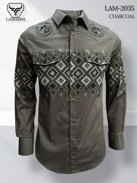 Camisa de Vaquera Estampada Lamasini Jeans LAM - 2035 - Lamasini