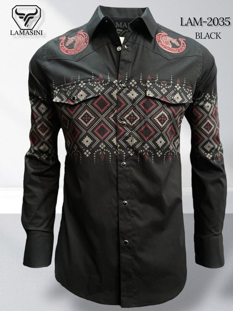 Camisa de Vaquera Estampada Lamasini Jeans LAM - 2035 - Lamasini