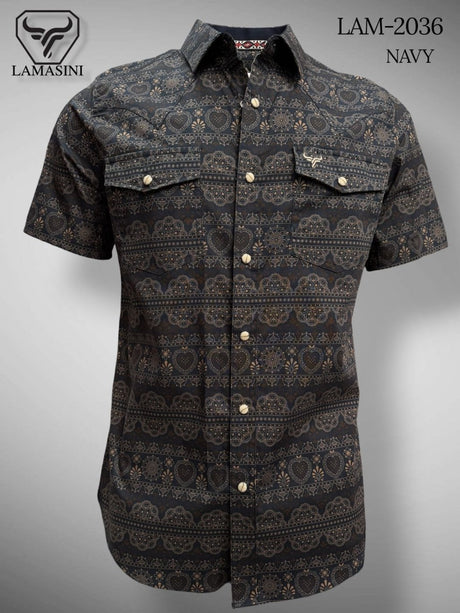 Camisa de Vaquera Estampada Lamasini Jeans LAM - 2036 - Lamasini