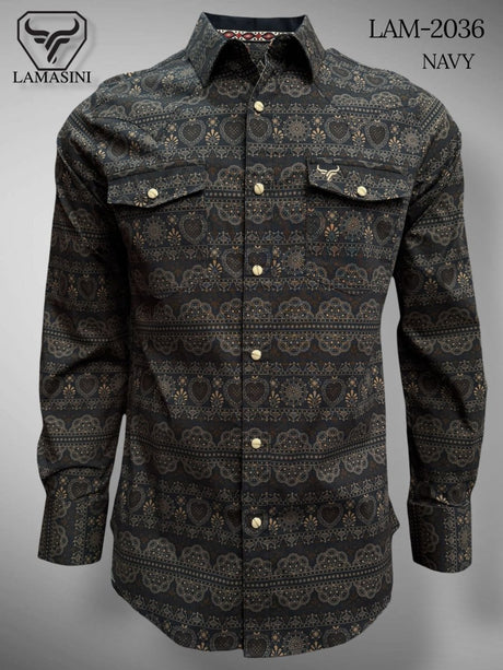 Camisa de Vaquera Estampada Lamasini Jeans LAM - 2036 - Lamasini