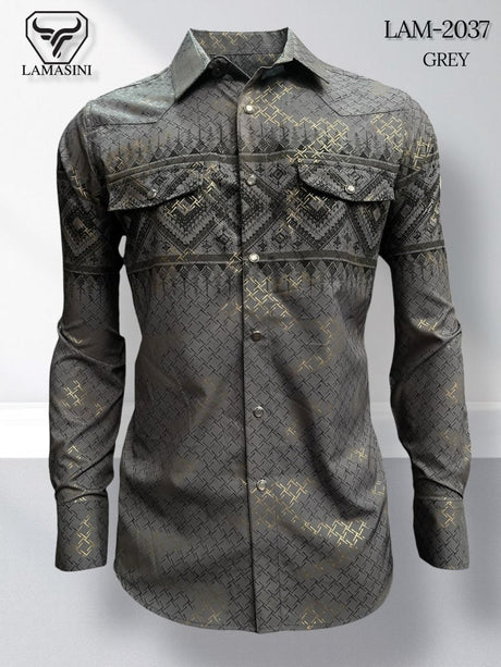 Camisa de Vaquera Estampada Lamasini Jeans LAM - 2037 - Lamasini