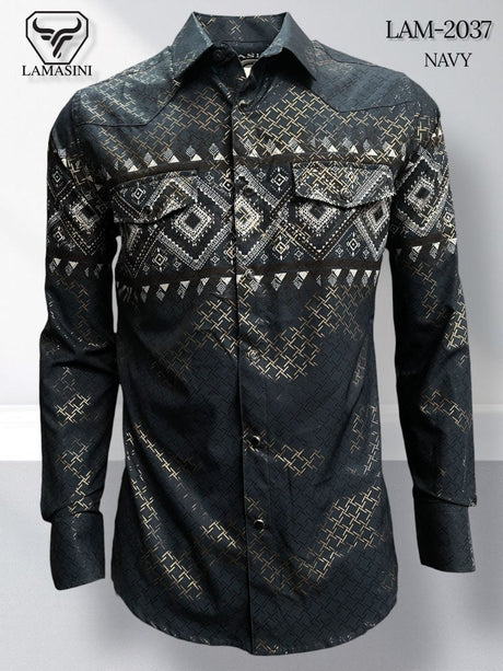 Camisa de Vaquera Estampada Lamasini Jeans LAM - 2037 - Lamasini