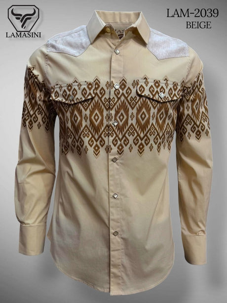 Camisa de Vaquera Estampada Lamasini Jeans LAM - 2039 - Lamasini