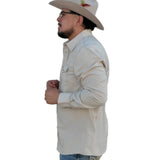 Camisa Vaquera Boton Broche con Doble Bolsa y Detalle Bordado - White Diamond - White Diamonds Boots