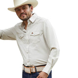 Camisa Vaquera Boton Broche con Doble Bolsa y Detalle Bordado - White Diamond - White Diamonds Boots