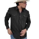 Camisa Vaquera Boton Broche con Doble Bolsa y Detalle Bordado - White Diamond - White Diamonds Boots