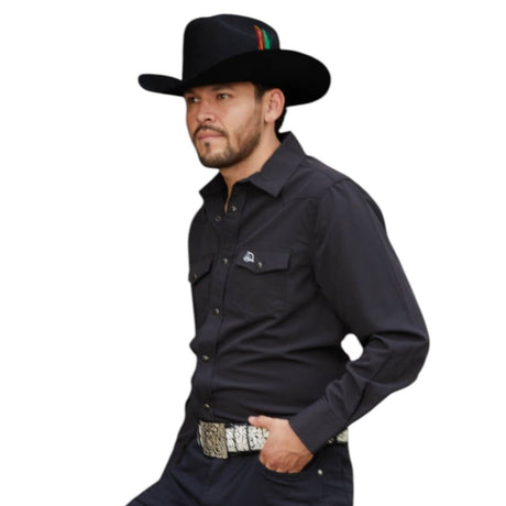 Camisa Vaquera Boton Broche con Doble Bolsa y Detalle Bordado - White Diamond - White Diamonds Boots