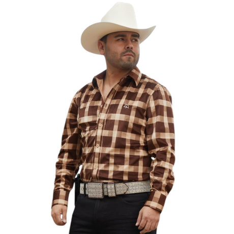 Camisa Vaquera De Cuadros con una Bolsa Y Bordado de Caballo - White Diamond - White Diamonds Boots