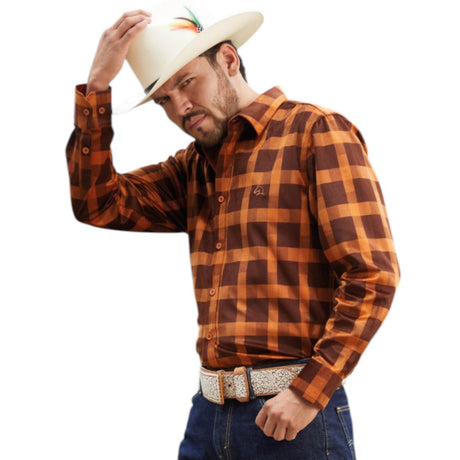 Camisa Vaquera De Cuadros con una Bolsa Y Bordado de Caballo - White Diamond - White Diamonds Boots