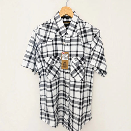 Camisa Vaquera de Manga Corta a Cuadros – The American West - American West