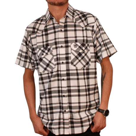 Camisa Vaquera de Manga Corta a Cuadros – The American West - American West