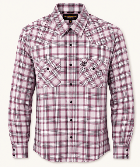 Camisa Vaquera de Manga Larga Cuadros – The American West - American West