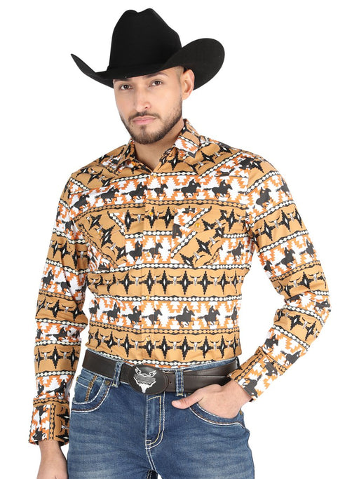 Camisa Vaquera de Moda Color Taupe GEN-44477 - El General