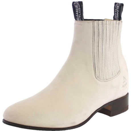 Canelo Charro Boot Suede In Bone 229 - Diana Zapateria Inc