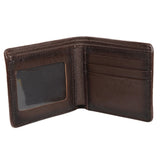 Cartera de Piel Cuero con Cocodrilo Caiman Original Color Negro Rojizo - Los Altos Boots - Los Altos Boots