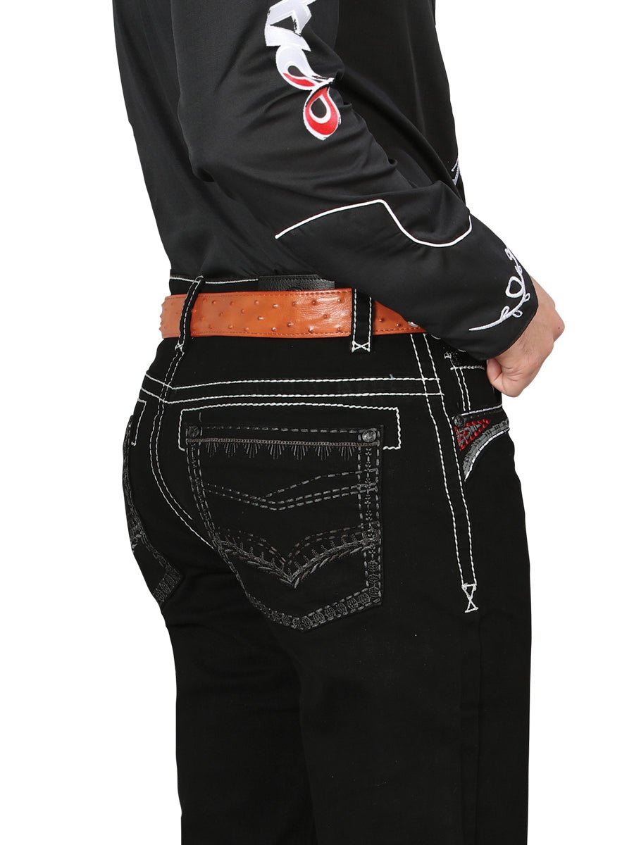 Centenario Bootcut Denim Jeans - Black 44966 – CaballoBronco.com