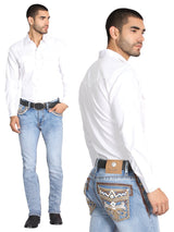 Centenario Bootcut Denim Jeans With Embroidery on the Back Pocket - Diana Zapateria Inc