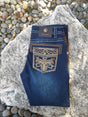 Centenario Bootcut Denim Jeans With Embroidery on the Back Pocket - Diana Zapateria Inc