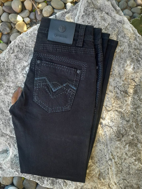 Centenario Bootcut Denim Jeans With Embroidery on the Back Pocket - Diana Zapateria Inc