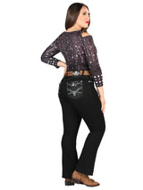 Centenario Hip - Up Bootcut Denim Jeans - Black 45319 - Diana Zapateria Inc