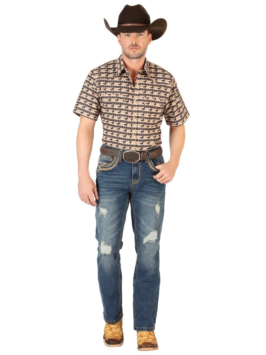 Centenario Men’s Bootcut Jeans - Dark Blue 45534 - Diana Zapateria Inc