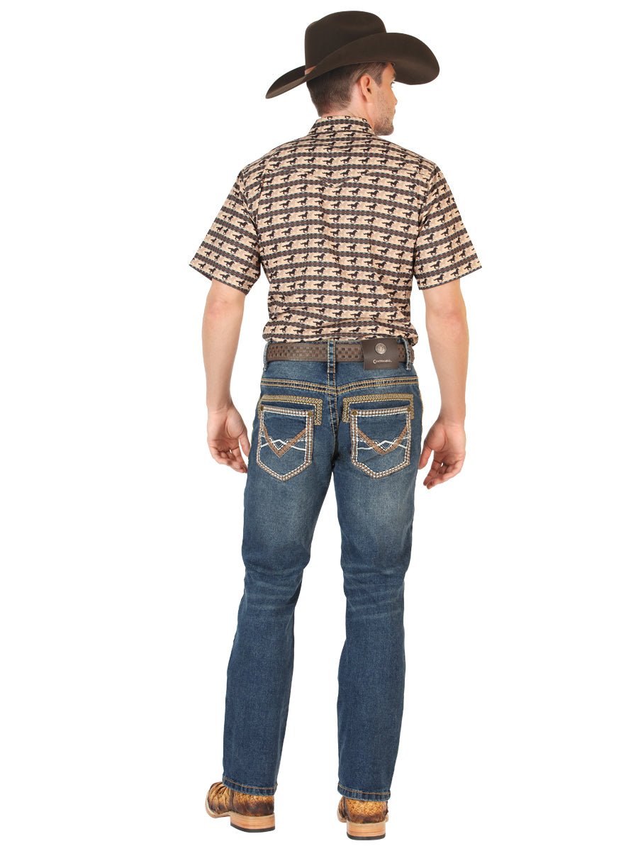 Centenario Men’s Bootcut Jeans - Dark Blue 45534 - Diana Zapateria Inc